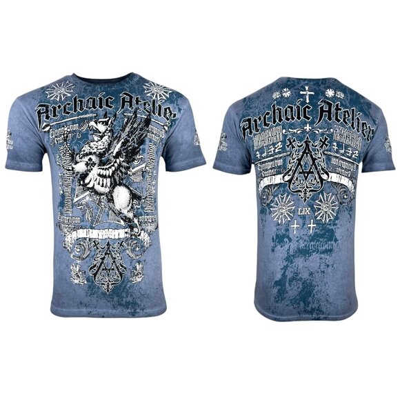 Archaic by Affliction Men's T-Shirt Base Biker MMA Y2K - Picture 2 of 9